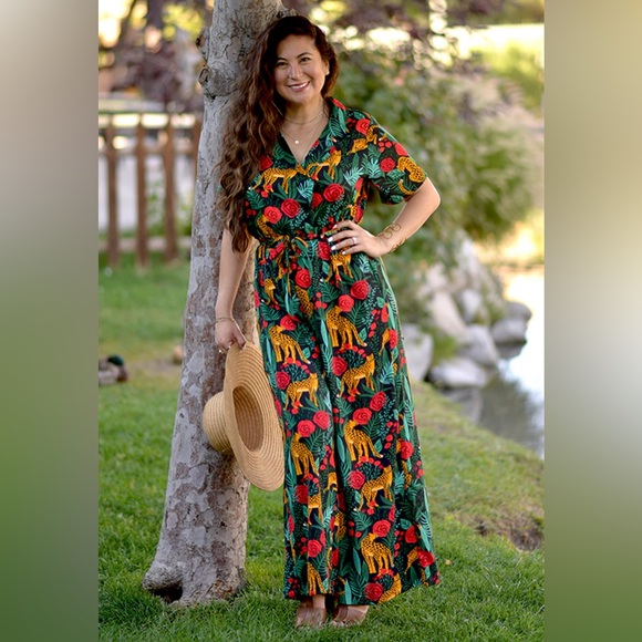 Like New: American & Beyond Jaguar Paradise Jumpsuit - Picture 2 of 7